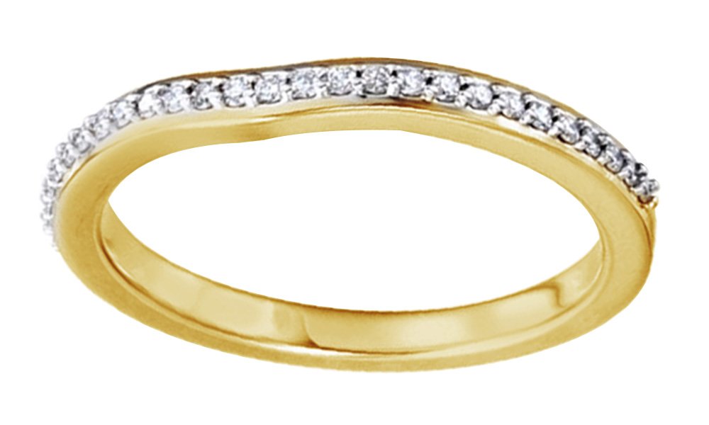 14K Solid Gold Round White Natural Diamond Engagement Ring (0.12 Cttw) - Perfect for Wedding Bands, Proposals & Anniversary Gifts