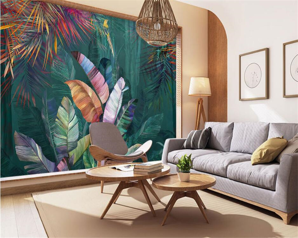 Tropical Jungle Wallpaper Mural - Premium Self-Adhesive Wall Decal for Living Room, Bedroom & Nursery - Easy Peel & Stick Installation - Perfect for Home Decor, Jungle Theme Parties & Kids Room Design