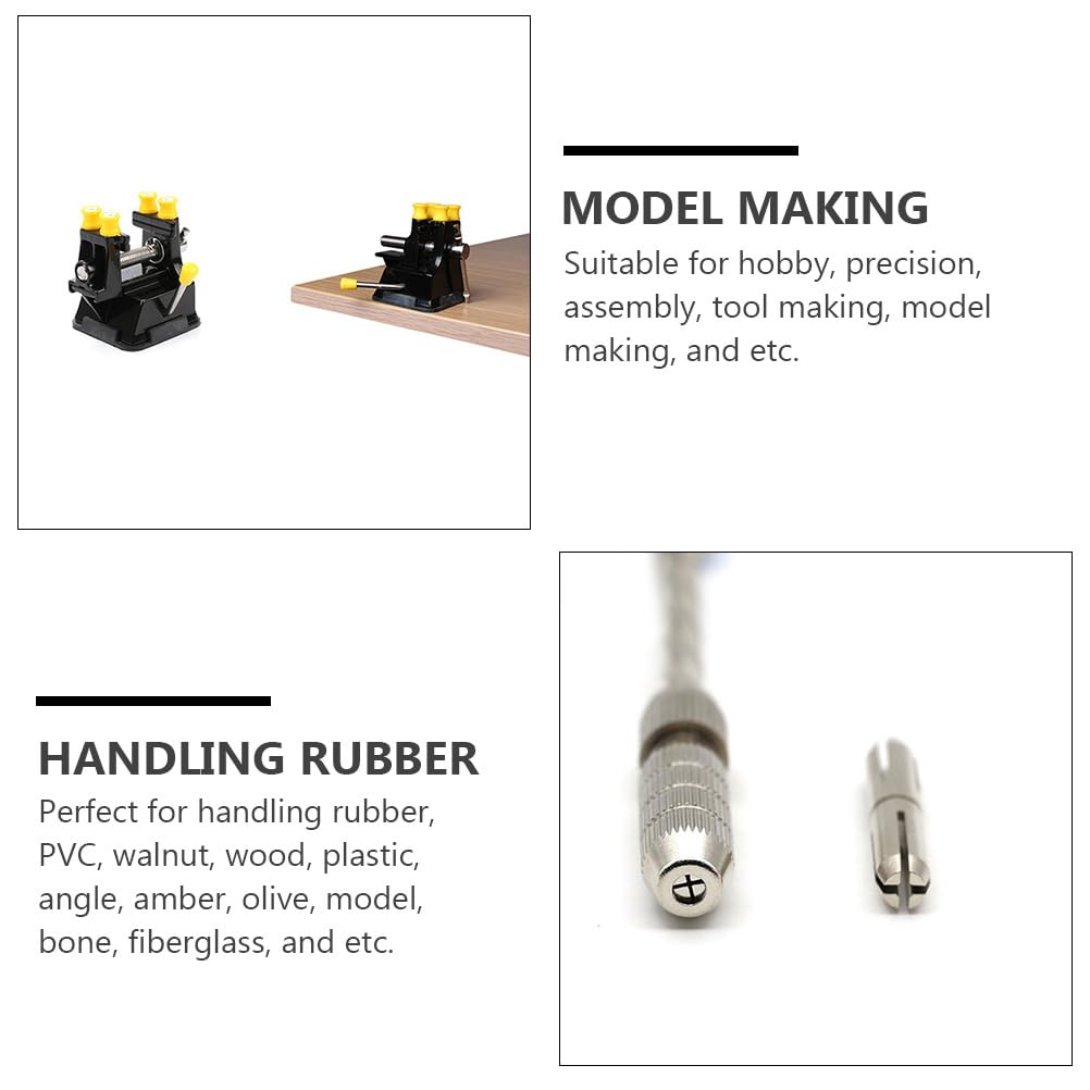 Jojofuny Semi-Automatic Hand Drill Pin Vise Set - Steel Push Drill Tool for Walnut, Wood, Jewelry & DIY Crafting | Multi-Function Rotary Tool for Pearl Drilling & Small Projects - Perfect for Woodworking, Jewelry Making & Home DIY Repairs