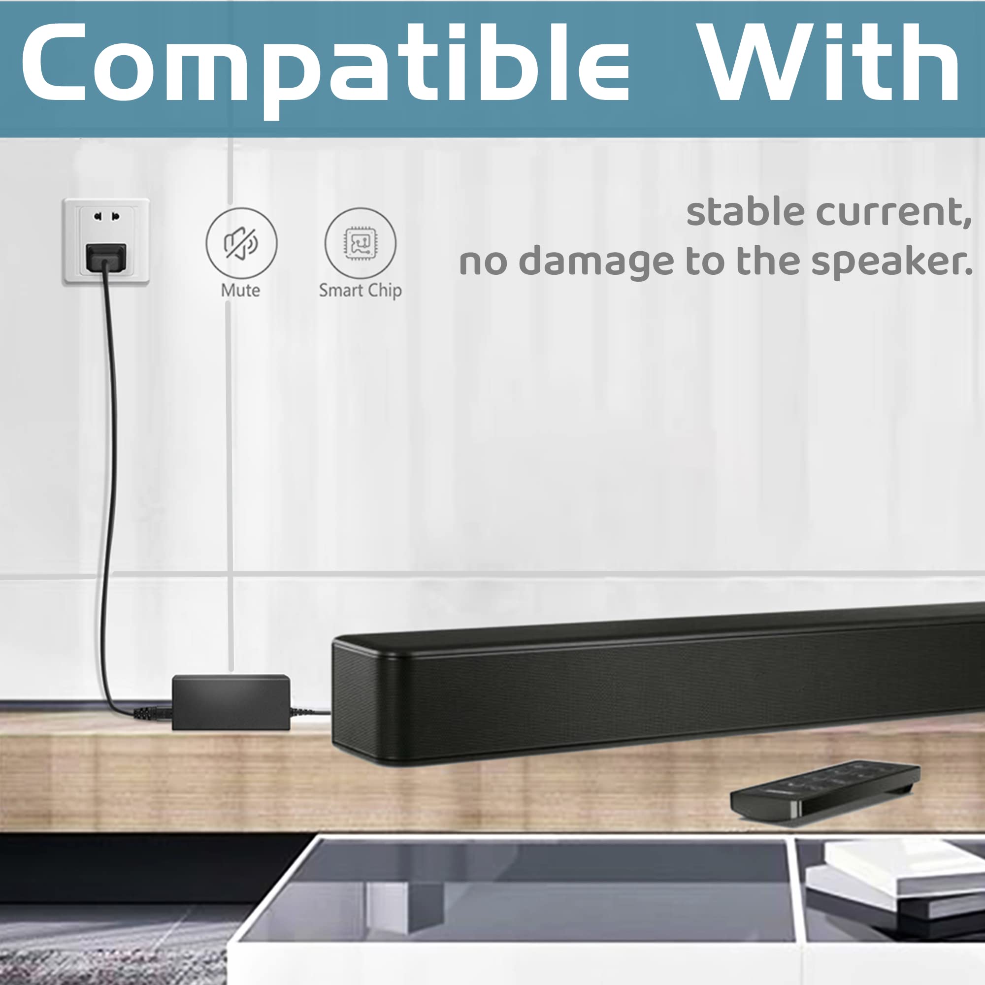 JBL Xtreme Splashproof Wireless Speaker AC Power Adapter Charger Replacement - Compatible with JBL Xtreme Portable Bluetooth Speaker - Perfect for Home, Office, Travel and Outdoor Use