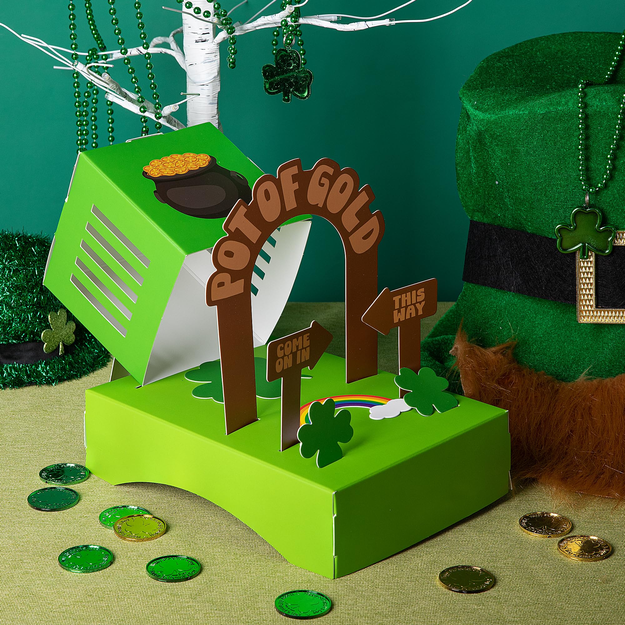 RunNico St. Patrick's Day Leprechaun Trap Kit - DIY Craft Kit for Kids, Fun St Patricks Day Party Supplies to Catch a Leprechaun - Perfect for Classroom Activities, Home Decor & Festive Holiday Celebrations (Cage Included)