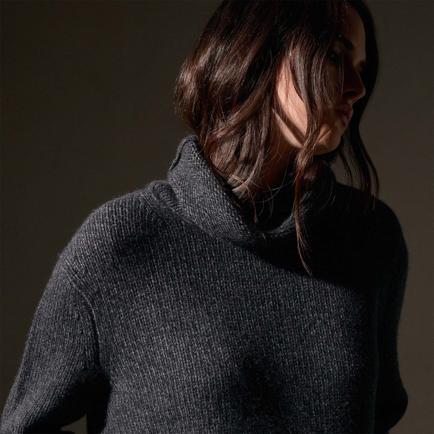 Eco-Friendly Recycled Cashmere Pullover Sweater - Charcoal Marl | Soft & Sustainable Winter Wear for Women & Men | Perfect for Casual Outfits, Office & Travel