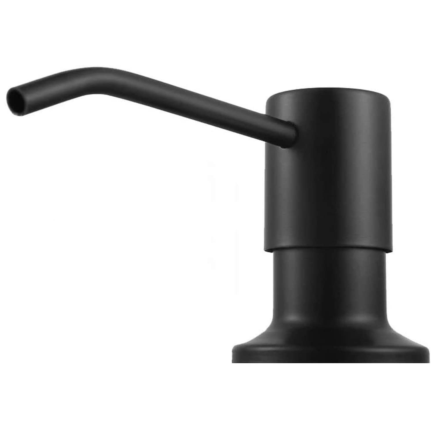 Becomrock 17oz Built-in Sink Soap Dispenser - Stainless Steel Kitchen Soap & Lotion Dispenser with Bottle (Black) | Perfect for Kitchen Sinks, Bathrooms & Countertops