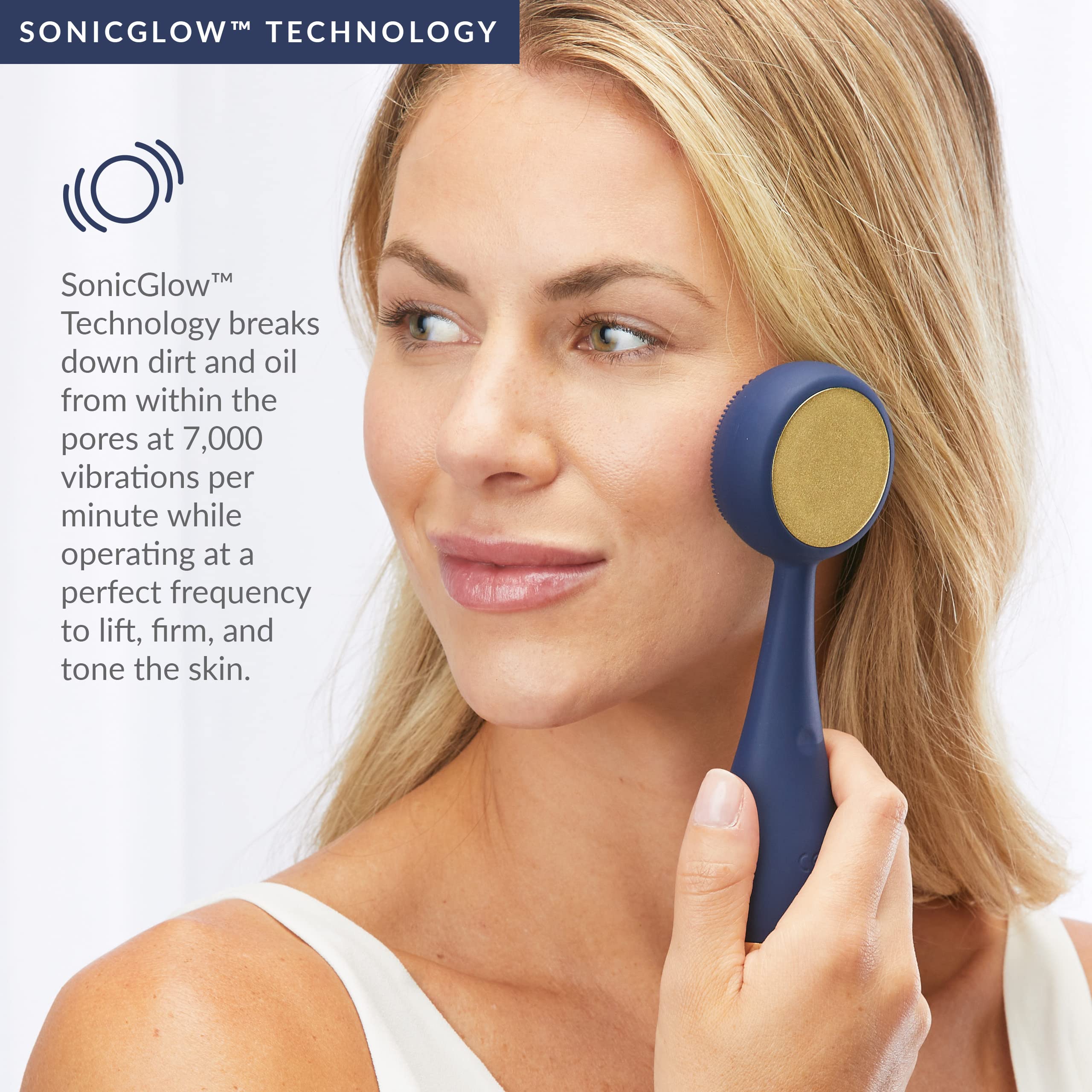 PMD Clean Pro Smart Facial Cleansing Device with Silicone Brush & ActiveWarmth Anti-Aging Massager - Deep Pore Cleanser for Glowing Skin at Home Spa & Night Routine