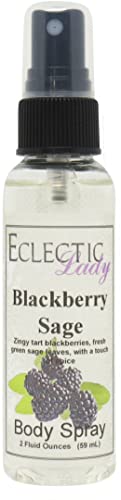 Blackberry Sage Body Spray - 2 oz Natural Fragrance Mist for Women & Men | Perfect for Daily Use, Gym, Travel & On-The-Go Freshness