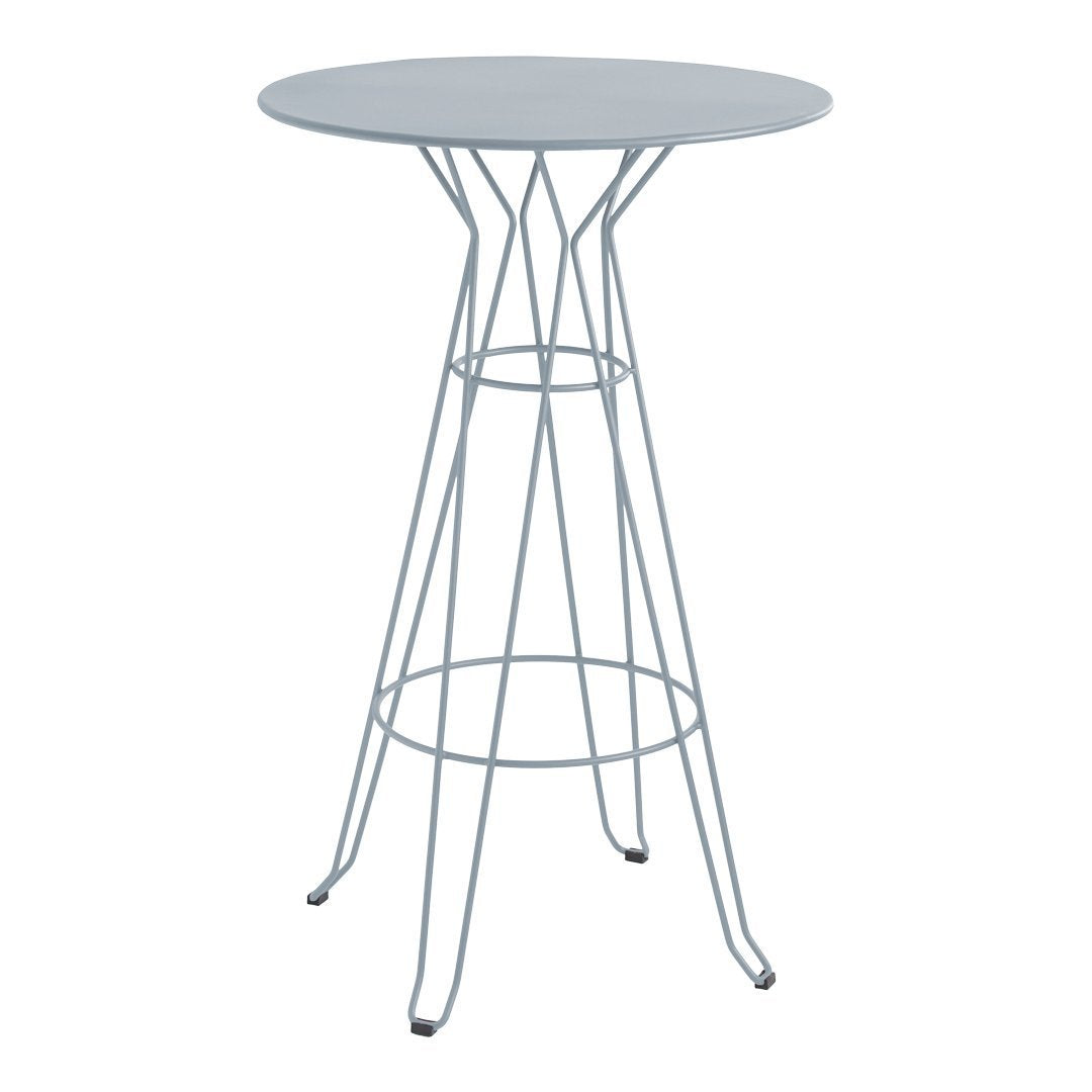 Round Bar Table for Patio & Outdoor Dining - Capri Style Counter Height Table for Kitchen, Bistro, and Restaurant Use