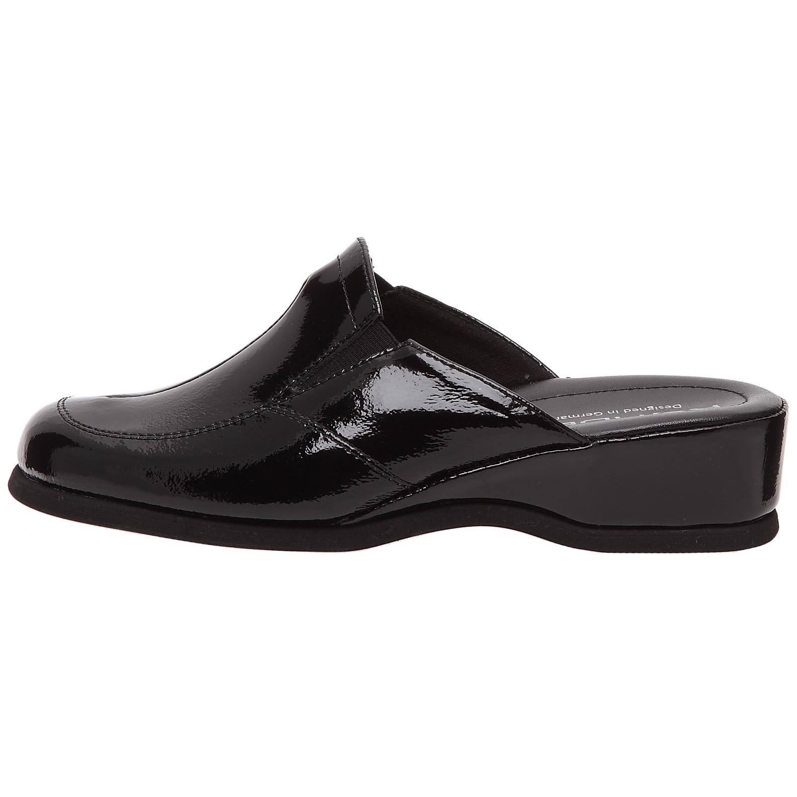 Women's Slip-On Clogs Slippers - Comfortable Black Vernis Noir House Shoes Size 7 | Perfect for Indoor Relaxation, Spa Days & Cozy Home Wear