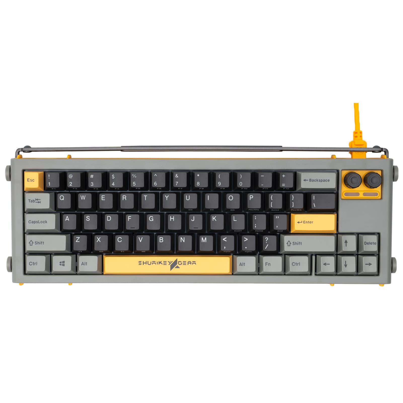 Shurikey 65% Compact Mechanical Gaming Keyboard - Varmilo EC V2 Rose Switches, White LED Backlit, Wireless Bluetooth for Windows/Mac/Android (Hanzo 001) | Perfect for Esports, Coding & Office Work