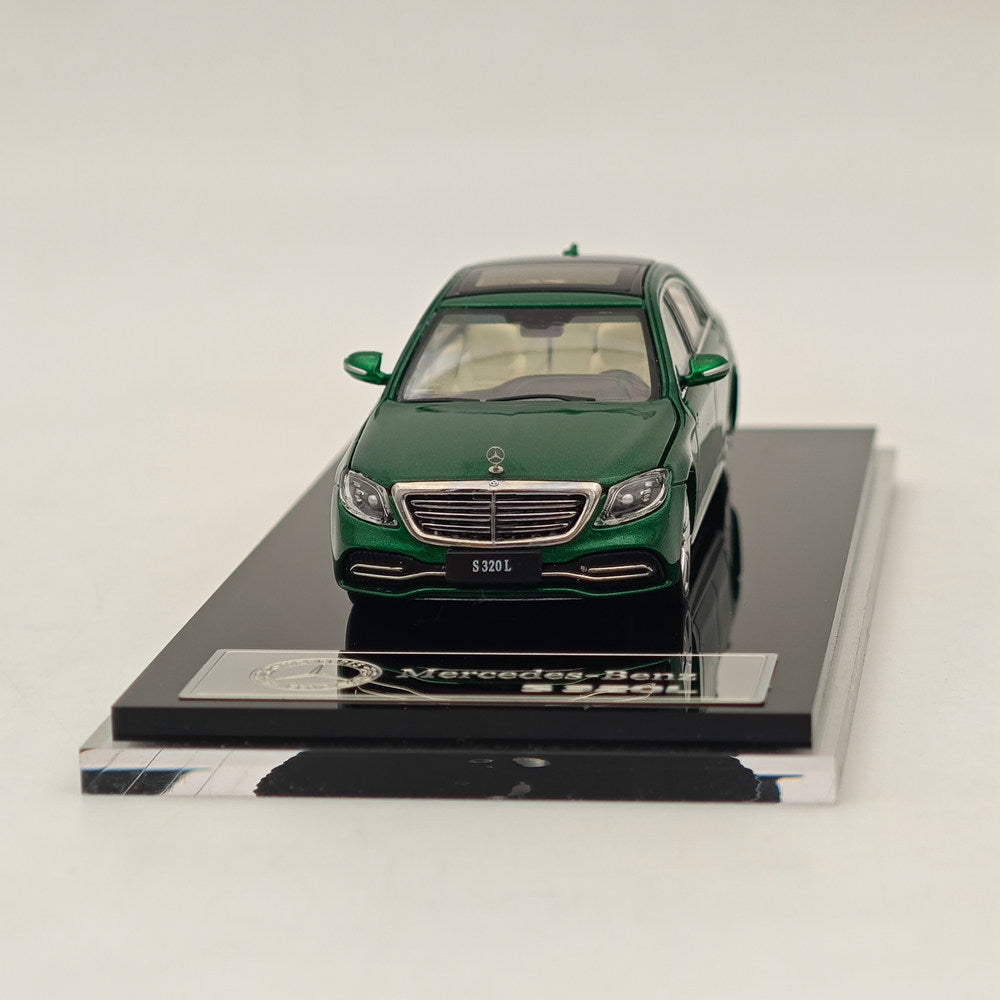 1/64 Mercedes Benz S320L W222 Sedan Sports Green Diecast Metal Car Model - Collectible Toy Car for Adults & Kids - Perfect for Display, Gifts, and Car Enthusiast Collections
