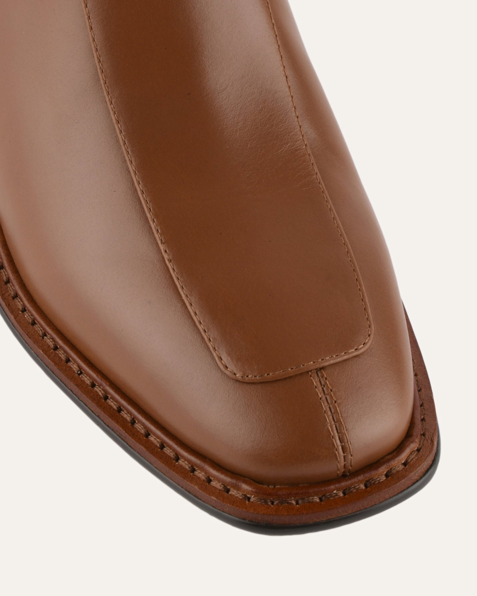 DARLA Mid Ankle Boots for Women - Dark Tan Leather Booties, Comfortable & Stylish for Fall, Winter, and Casual Outfits