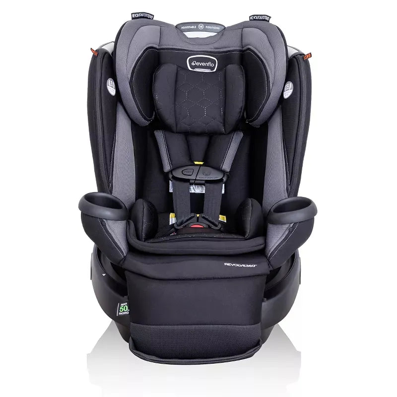Revolve 360 Extend All-in-One Rotating Convertible Car Seat for Babies & Toddlers - Revere Black | 360° Swivel for Easy Entry/Exit | Rear-Facing to Forward-Facing | Safe Travel for Infants to Big Kids