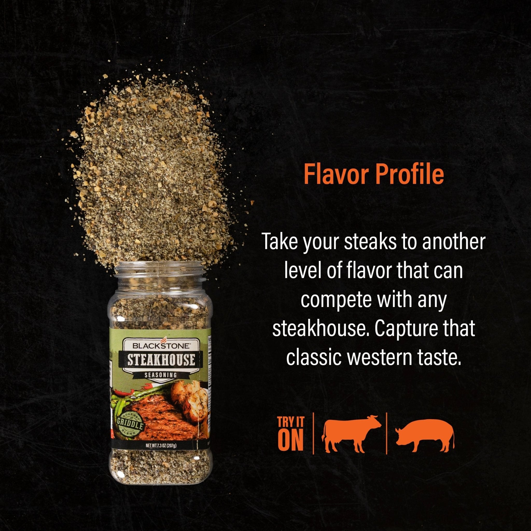 Premium Steakhouse Seasoning Blend - Gourmet Steak Rub for Grilling, BBQ & Roasting - Perfect for Ribeye, Filet Mignon & Beef Tenderloin - Restaurant-Quality Flavor at Home