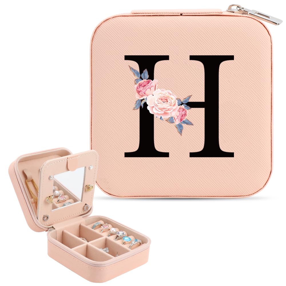 WALLFID Girls Jewelry Box - Portable Travel Jewelry Organizer with Mirror, Cute Jewelry Storage Case for Kids - Perfect Birthday Gift & Travel Essential for Little Girls - Ideal for Home, Travel & Sleepover Accessories