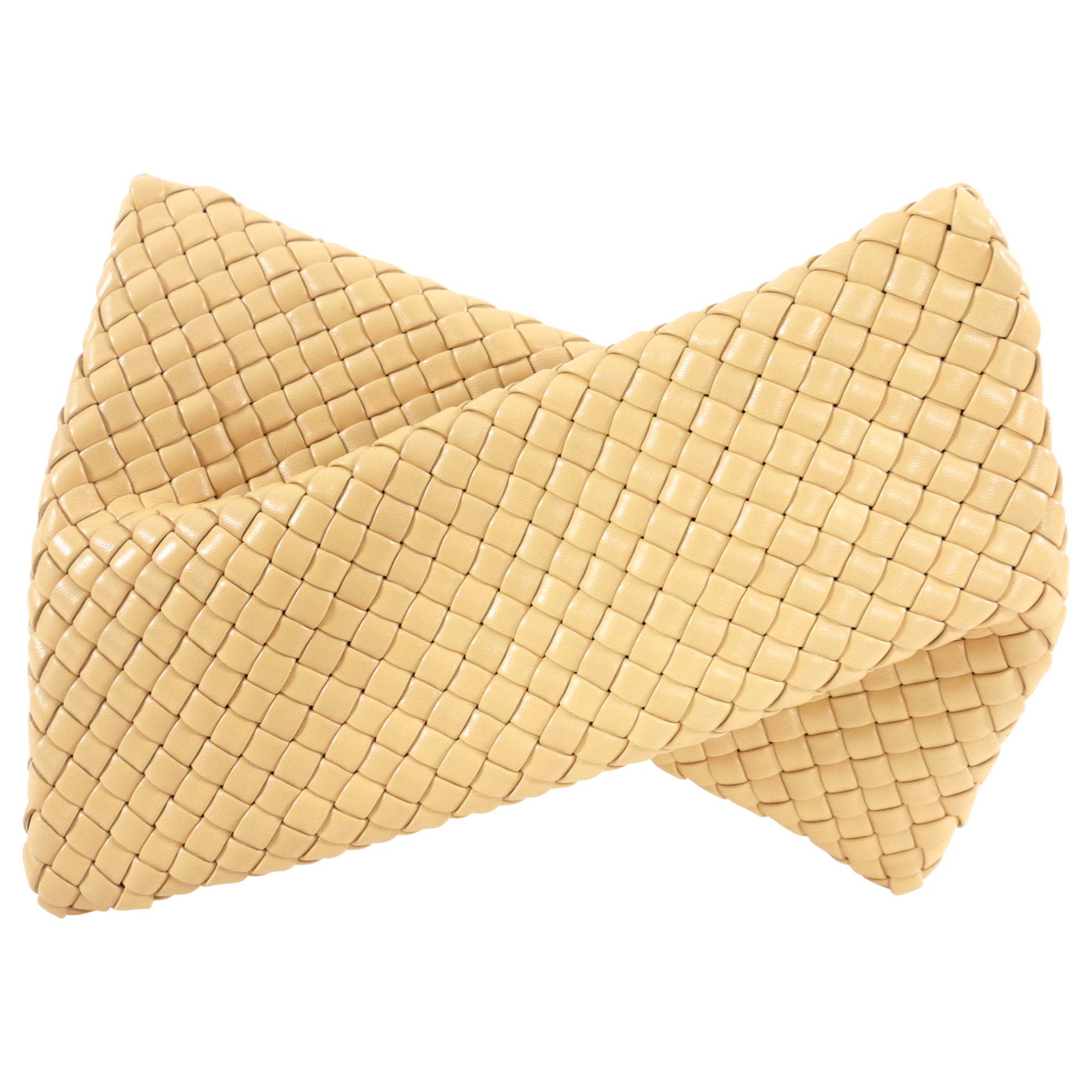 Bottega Veneta Almond Intrecciato Leather Crossbody Clutch Bag - Luxury Woven Designer Handbag for Women, Perfect for Evening Parties & Date Nights