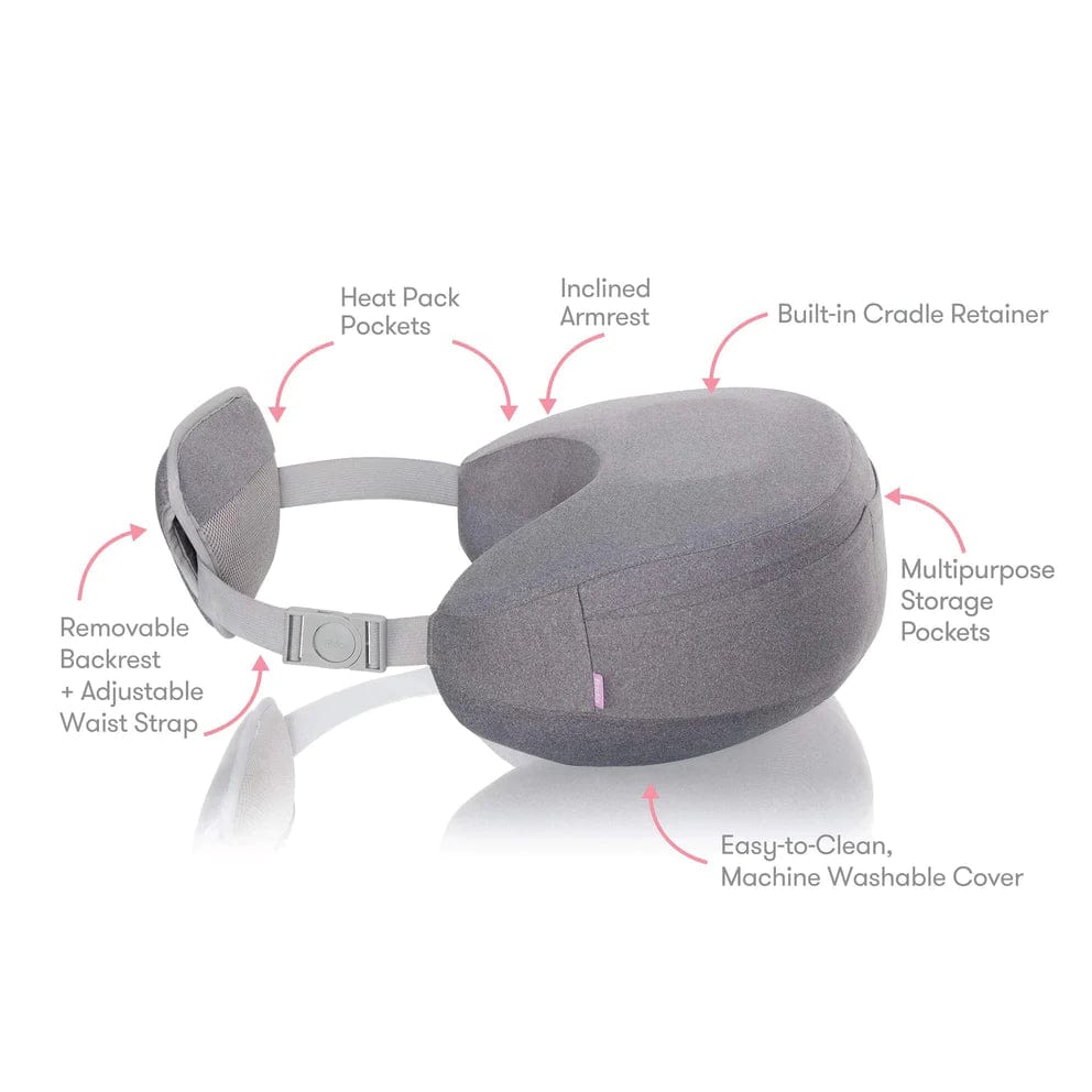 Frida Mom Adjustable Nursing Pillow for Breastfeeding Support - Comfortable & Ergonomic Design for New Moms - Perfect for Nursing, Bottle Feeding & Baby Bonding
