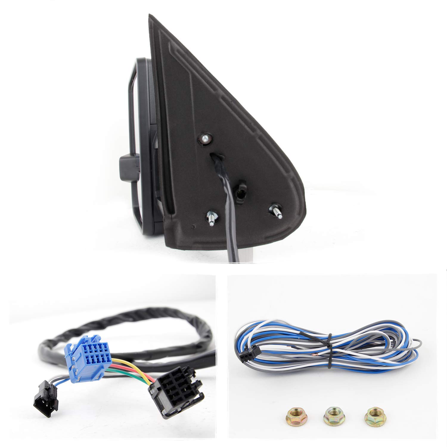 AKKON Power Heated Glass Sequential Turn Signal Towing Mirrors for 2003-2006 Chevy Silverado & GMC Sierra - Black Side Mirrors with Tow Mode for Enhanced Safety & Visibility While Hauling Trailers or Campers