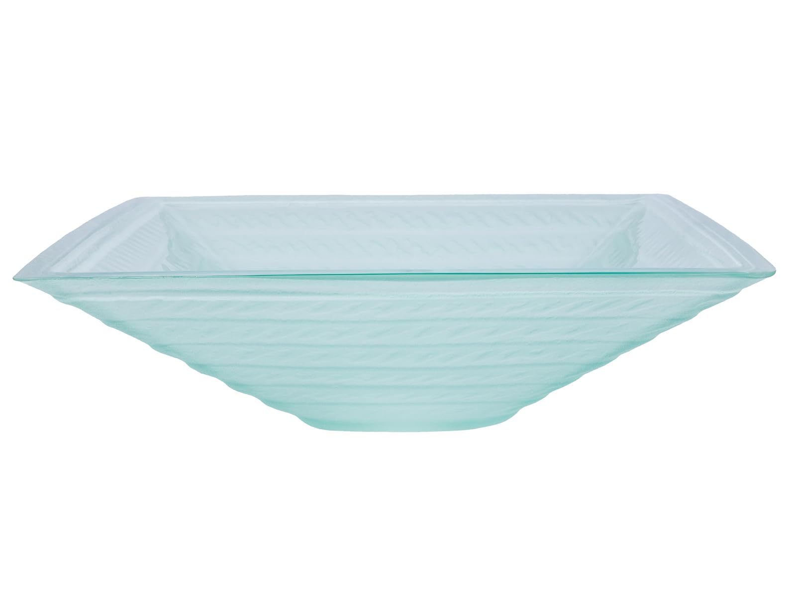 Crystal Clear Square Glass Vessel Bathroom Sink - Modern Above Counter Basin for Vanity, Powder Room & Luxury Bathroom Decor