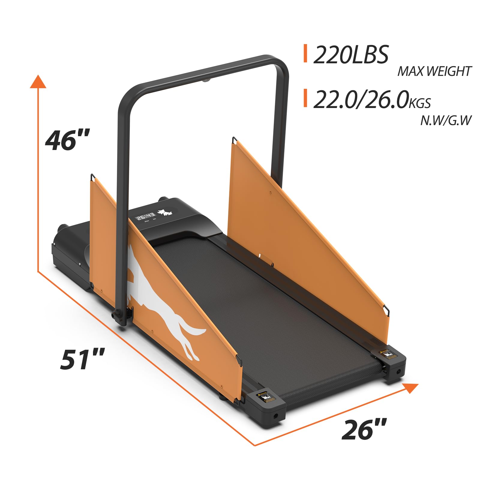 Small & Medium Dog Treadmill with Remote Control - Indoor Pet Exercise Machine for Training & Fitness - Includes Pre-Set Programs for Home Use, Dog Running & Weight Management