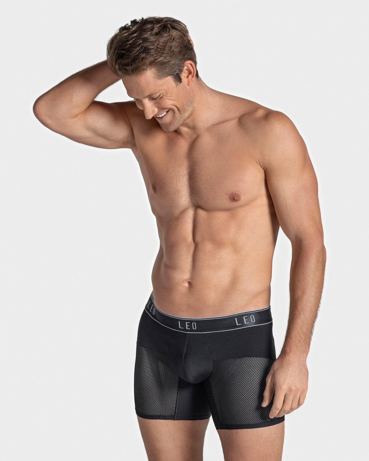 Breathable High-Tech Mesh Boxer Briefs with Ergonomic Support Pouch - Perfect for Gym, Running & Everyday Comfort