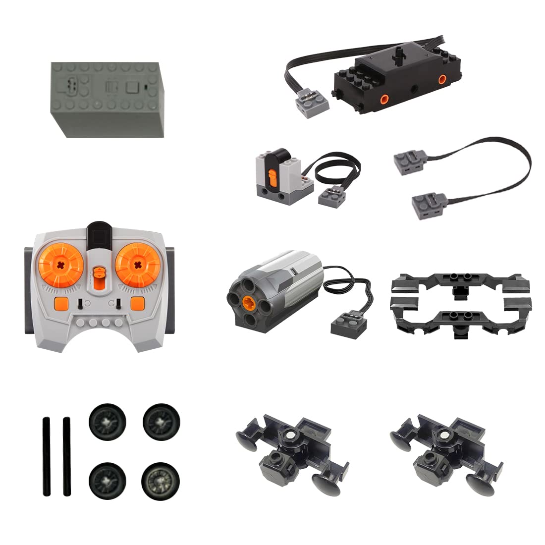 POMOK Technic Power Functions Motor Set - 20PCS MOC Building Accessories Kit with XL/M Motors | Compatible with Lego Technic Models | Perfect for DIY Robotics, RC Cars & STEM Education Projects