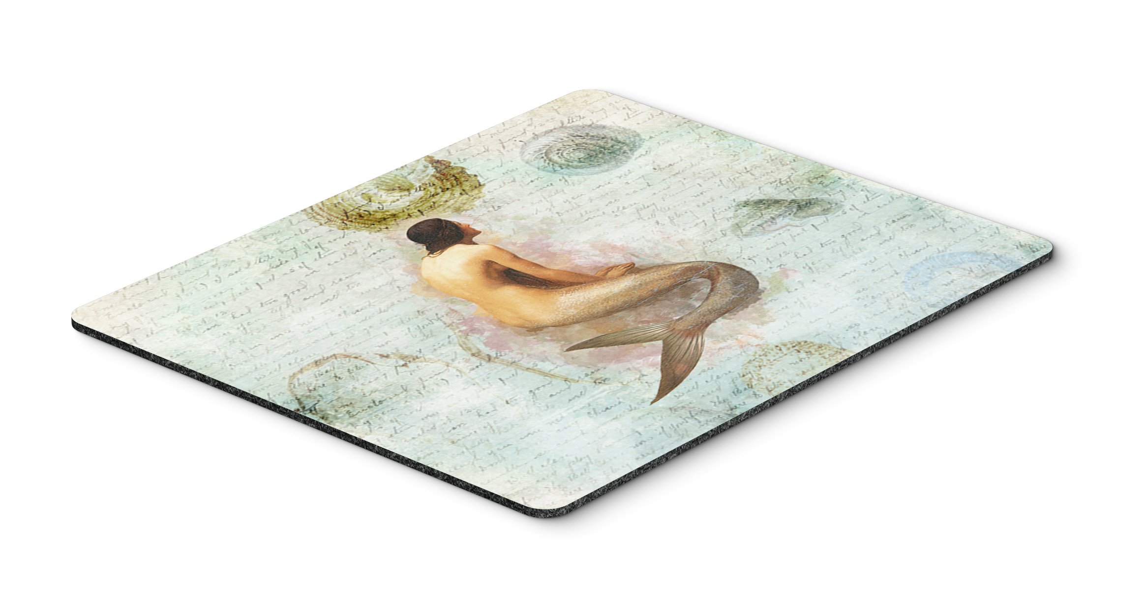 Caroline's Treasures SB3045MP Beach Mermaid Mouse Pad - Non-Slip Large Gaming Mouse Mat for Computer & Laptop, Hot Pad & Trivet for Kitchen, Washable Office Desk Accessory - Perfect for Home, Office & Gaming Setup