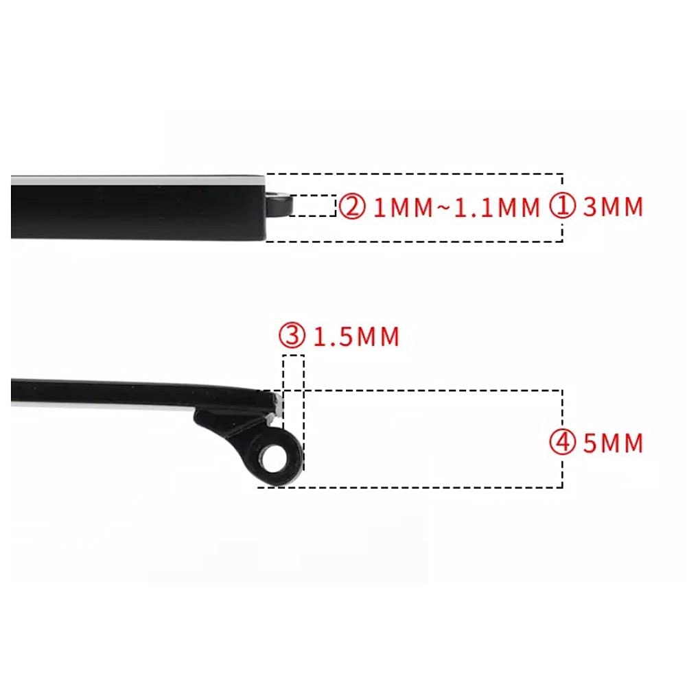 WMLBK 1 Pair Metal Glasses Sunglasses Replacement Temple Arms - Black Eyeglass Frame Repair Parts for Men & Women - Perfect for Broken Sunglasses Repair, DIY Eyewear Fix