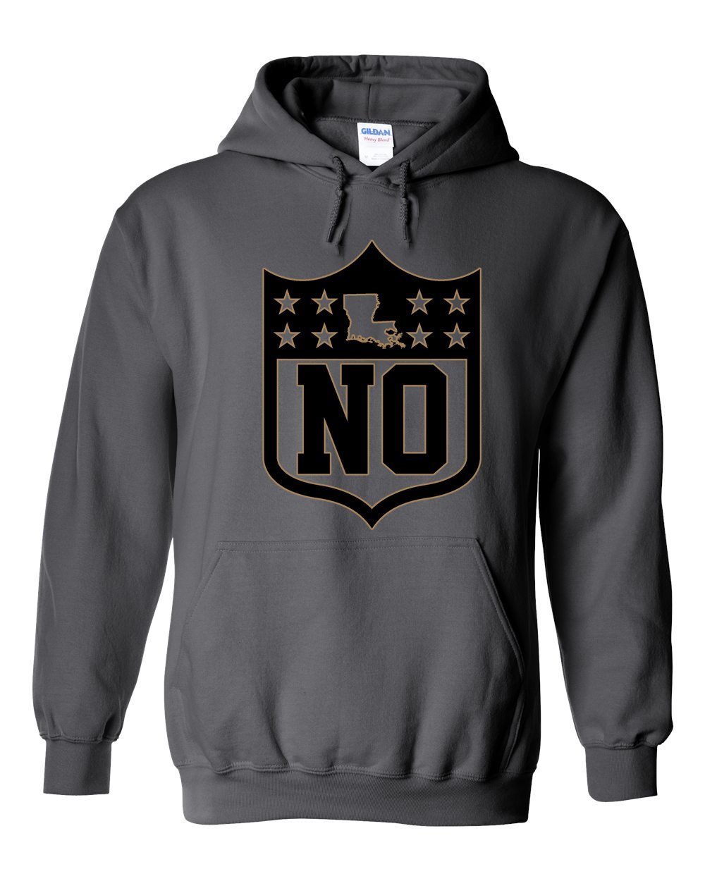 America's Finest Apparel New Orleans Shield Hoodie - Premium Cotton Pullover Sweatshirt for Men & Women | Perfect for Casual Wear, Street Fashion & Outdoor Activities