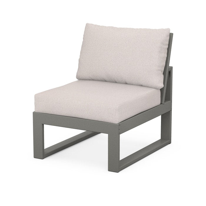 POLYWOOD Modular Armless Chair - Durable Outdoor & Indoor Seating for Patio, Deck, Poolside, and Garden - Weather-Resistant & Easy to Clean