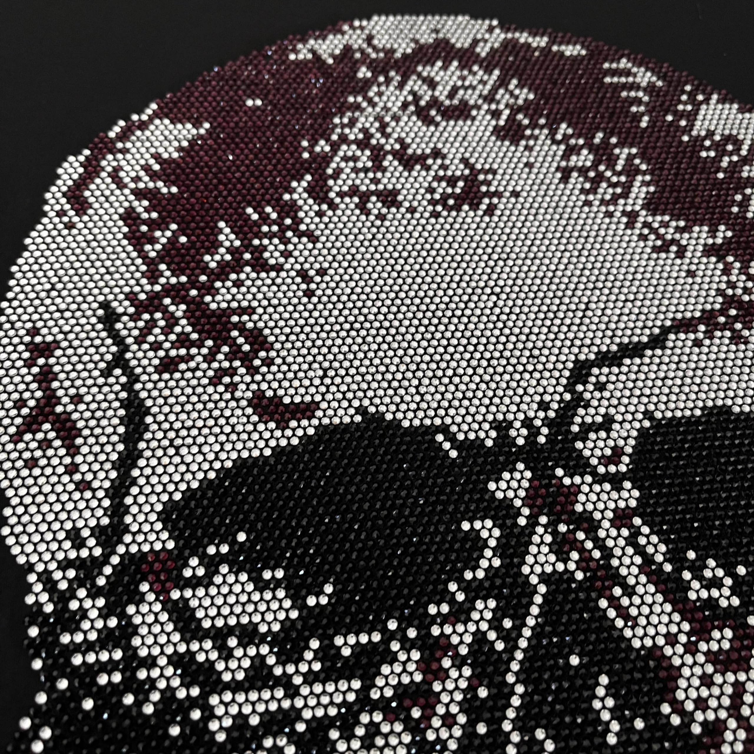 Rhinestop Purple Skull Iron-On Rhinestone Design - Hotfix Rhinestones & Crystal Skull Patch for DIY Clothing, Hats, Bags - Perfect for Halloween Costumes, Gothic Fashion, and Punk Style Outfits