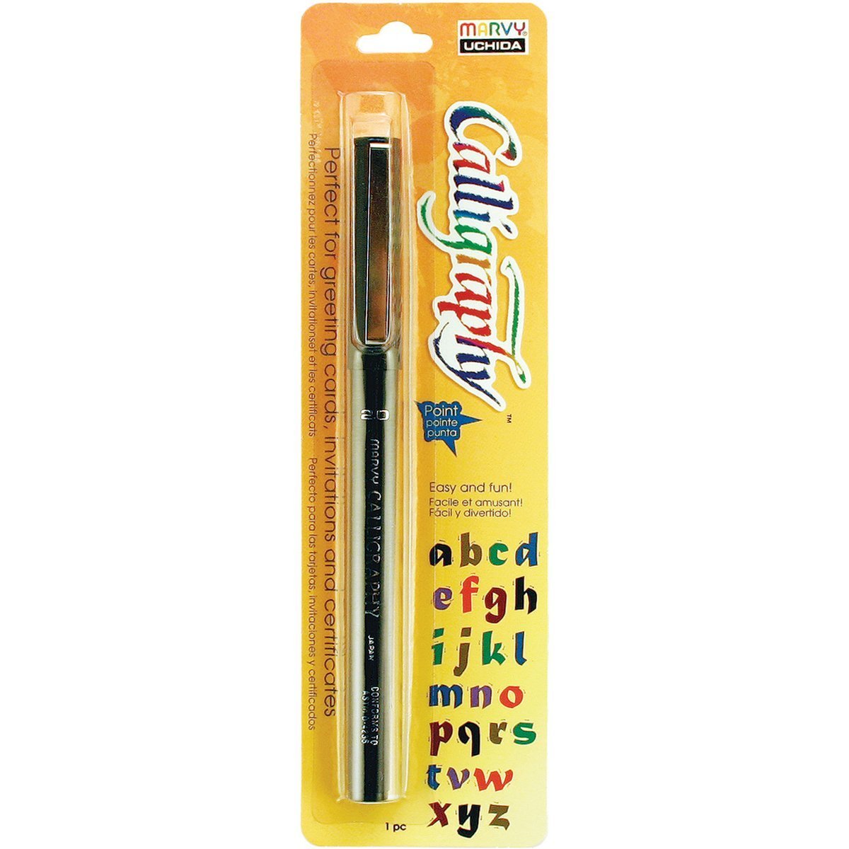 Uchida Calligraphy Marker - Premium Black Art Supplies for Hand Lettering, Drawing & DIY Projects - Perfect for Artists, Students & Craft Enthusiasts