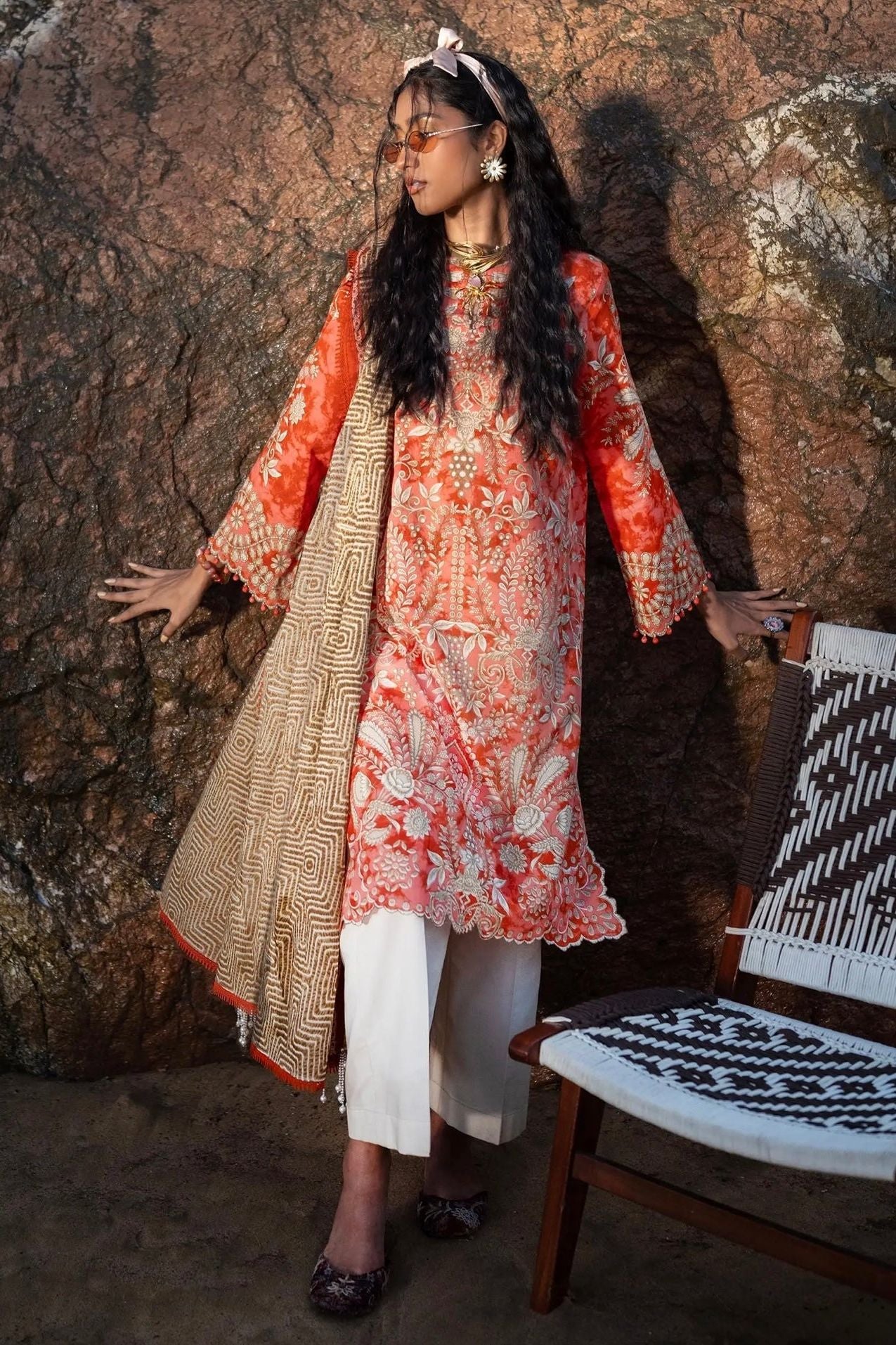Sana Safinaz Mahay Stitched Festive Dress - Elegant Pakistani Formal Wear for Weddings & Special Occasions | Perfect for Party, Eid & Festive Celebrations