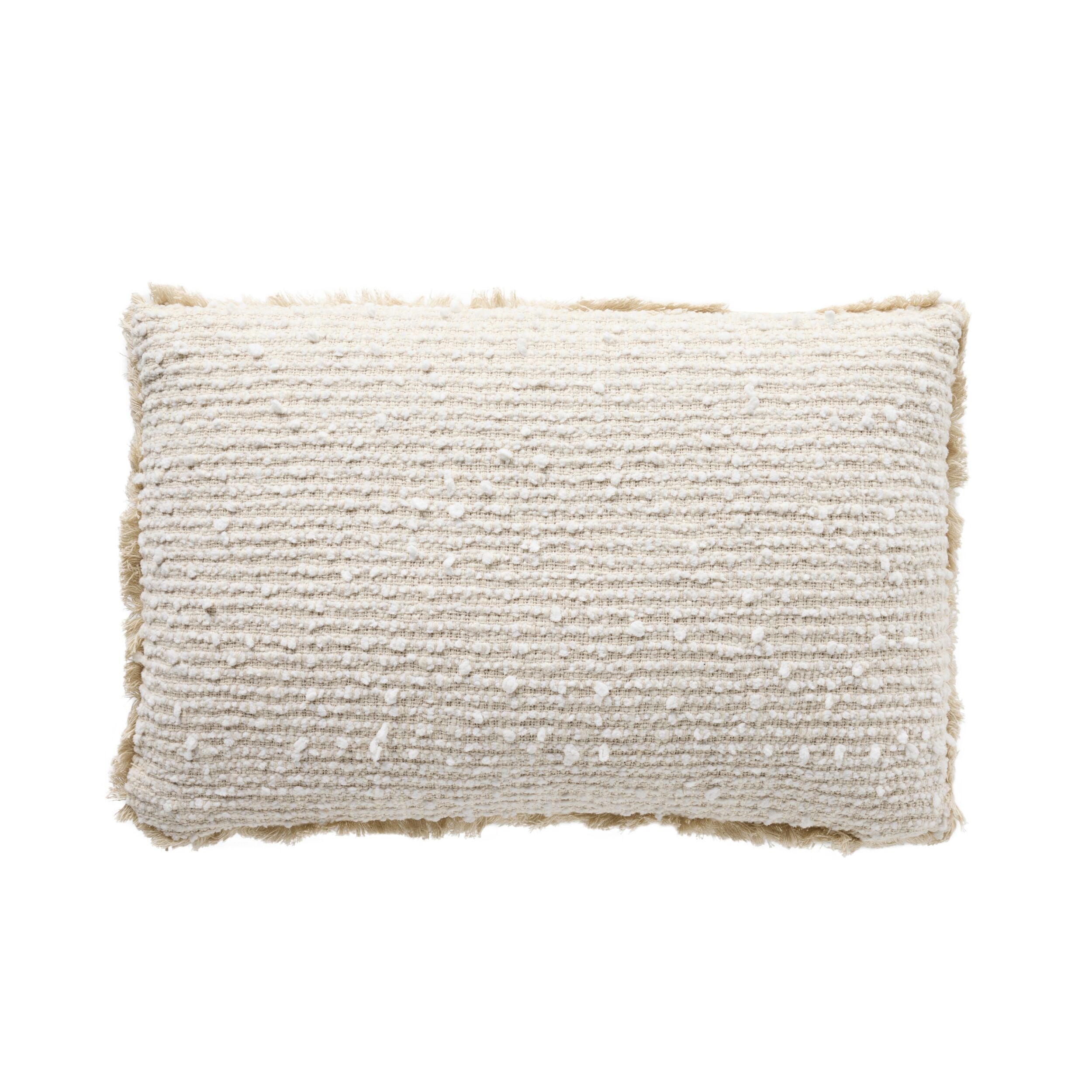 Bailey Fringed Cushion 40x60cm - Soft Decorative Throw Pillow for Sofa, Bed & Home Decor - Perfect for Living Room, Bedroom & Nursery