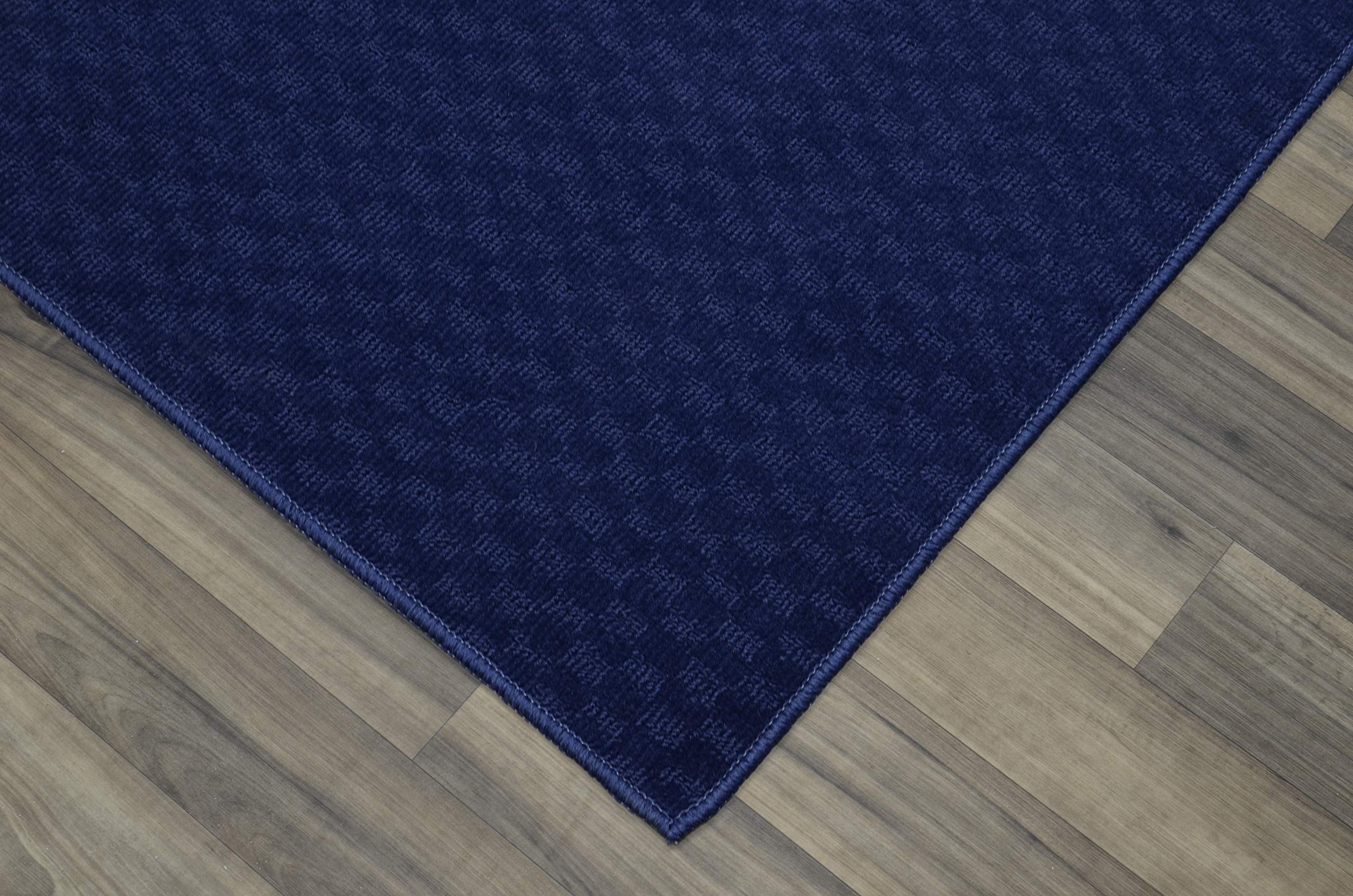 Garland Medallion Navy Blue Area Rug 2x12 Feet - Non-Slip Runner for Hallway, Entryway, or Bedroom Decor