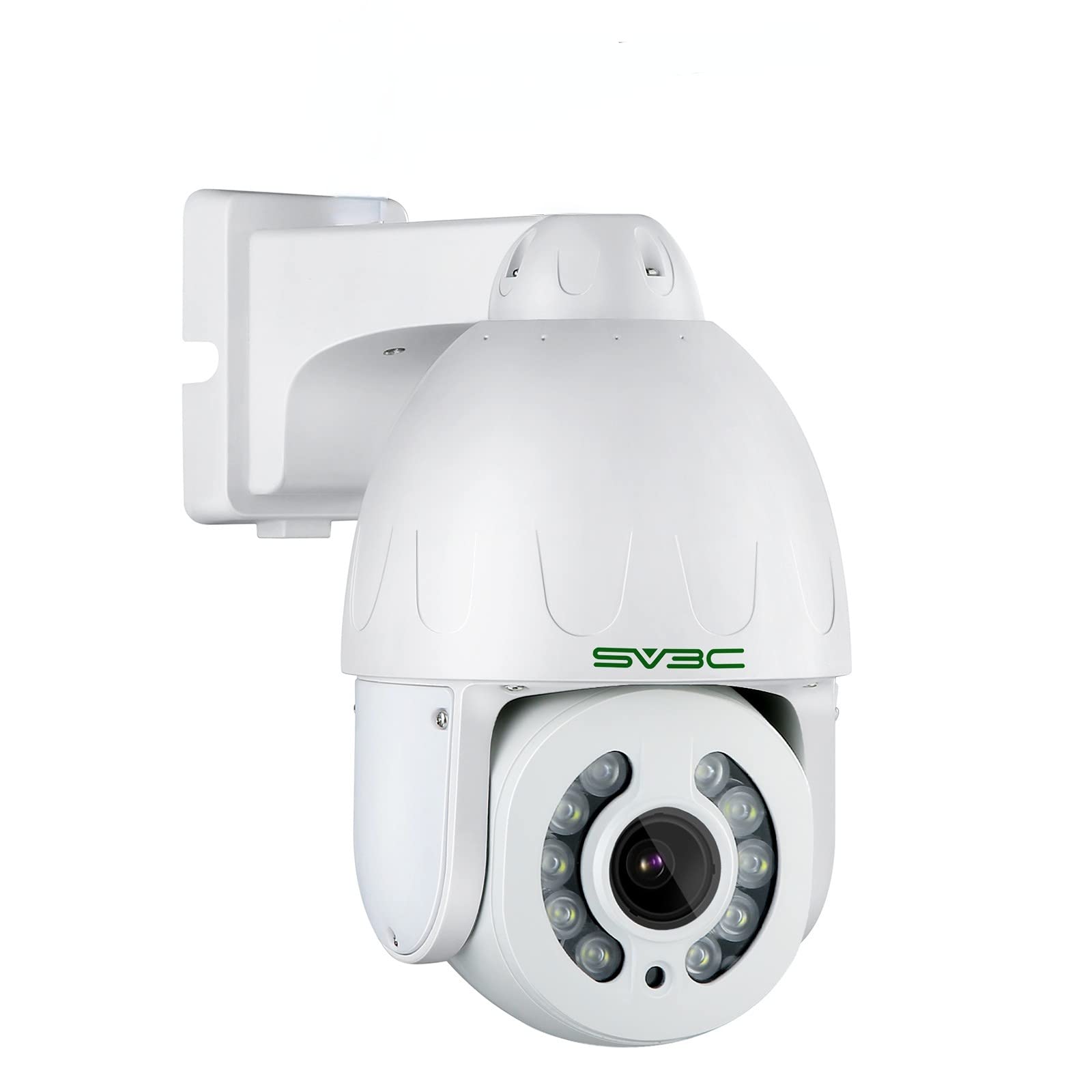 SV3C 5MP PTZ Outdoor Security Camera with 5X Optical Zoom - ONVIF POE IP Camera, Auto Tracking, Super HD Night Vision, Two-Way Audio, Waterproof, Motion Detection (Works with BlueIris & Camhipro) - Ideal for Home Surveillance, Business Monitoring & Outdoor Security