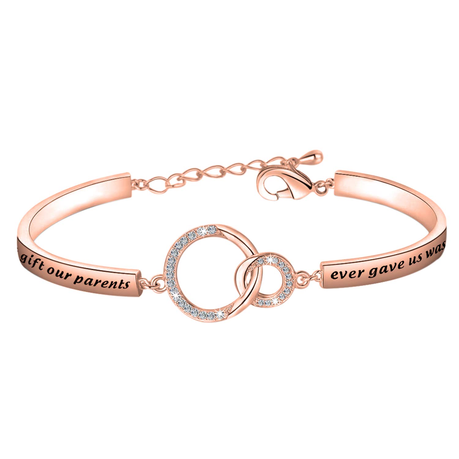 The Greatest Gift Our Parents Ever Gave Us Was Each Other - Sister Bracelet Jewelry Gift for Siblings, Brother & Sister Keepsake - Perfect for Birthdays, Anniversaries & Family Reunions