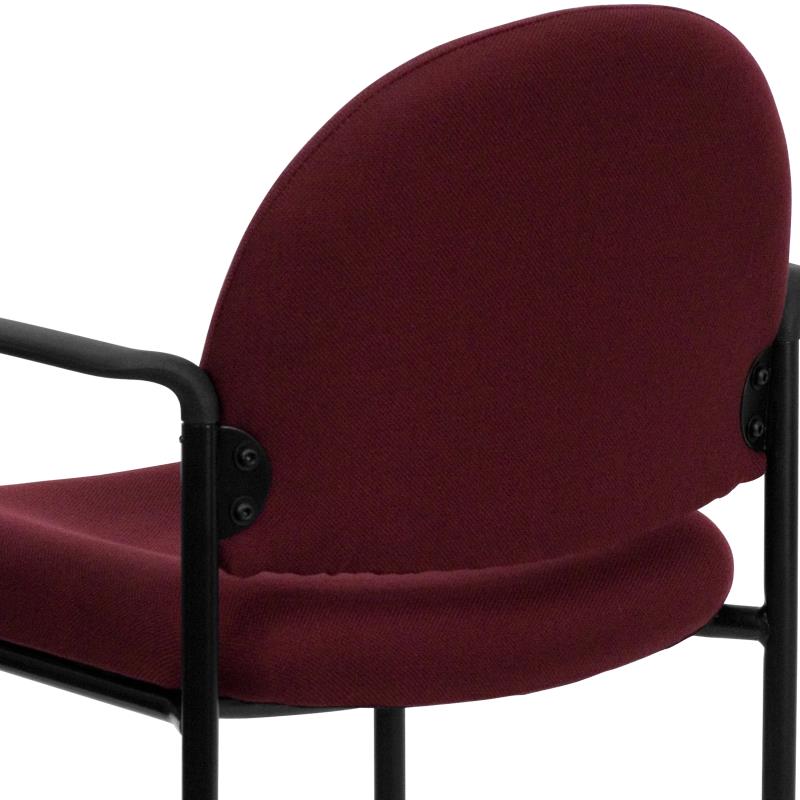 FLASH Tiffany Comfort Gray Fabric Stackable Steel Side Reception Chair with Arms - Modern Office Seating for Waiting Rooms, Lobbies & Conference Areas