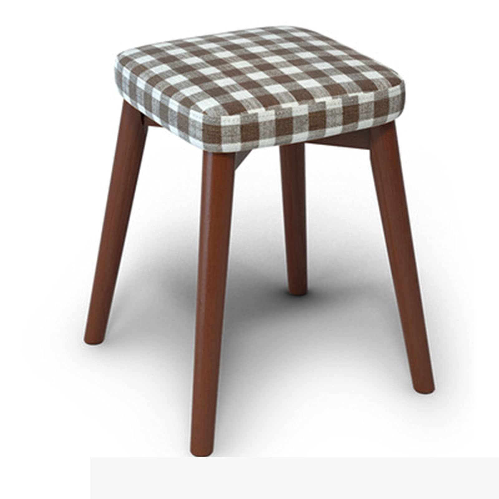 JIANM Solid Wood Vanity Bench with Padded Seat - 14.5
