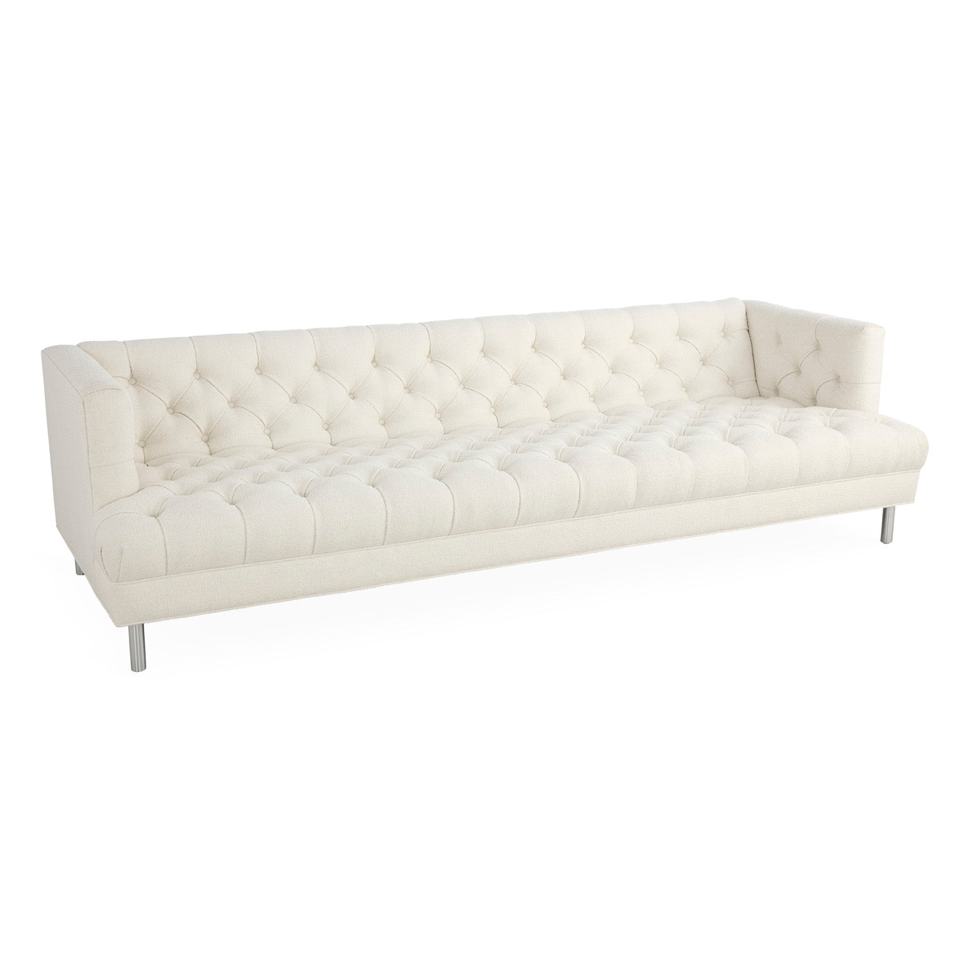 Baxter 100 Deep T Arm Grand Sofa in Serpette Ivory - Luxurious Modern Sectional Couch for Living Room, Lounge & Home Theater - Premium Comfort & Elegant Design