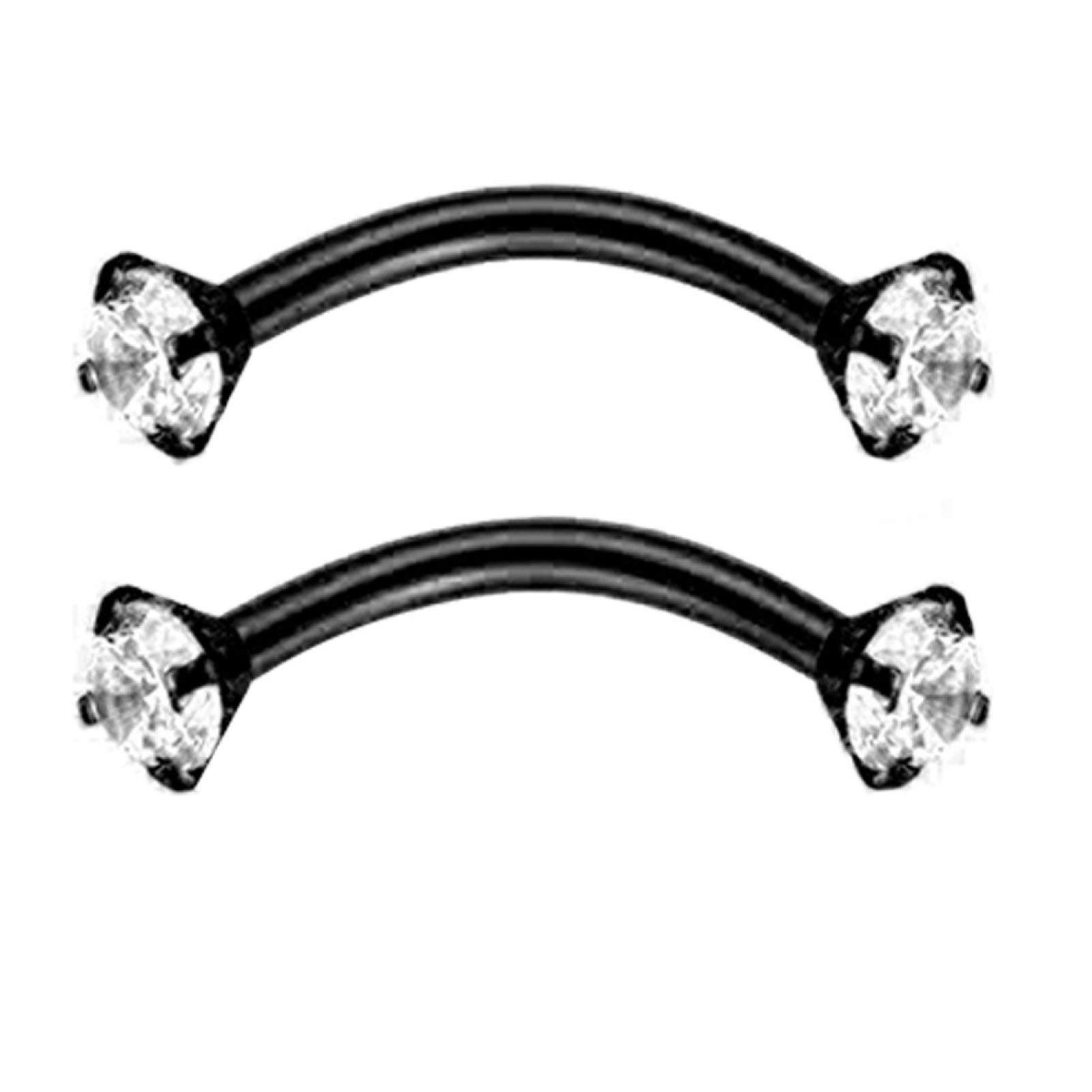 Fashionable Cubic Zirconia Eyebrow Ring & Barbell Piercing Jewelry for Women and Men - Perfect for Parties, Clubs, and Everyday Style