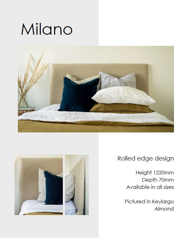 Milano Upholstered Headboard - Queen Size Bed Frame Headboard with Button Tufting for Bedroom Decor | Perfect for Master Bedroom, Guest Room & Home Staging