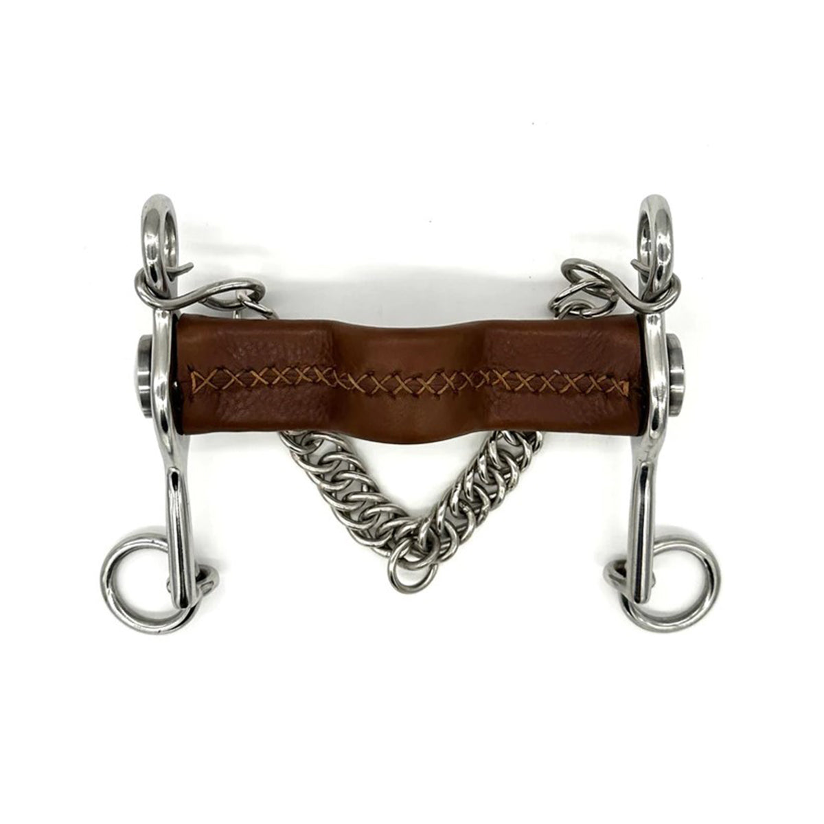 Premium AJR Leather Covered Sam Marsh Pelham Bit – English Horse Riding Bit for Dressage & Jumping – Comfort & Control for Your Horse