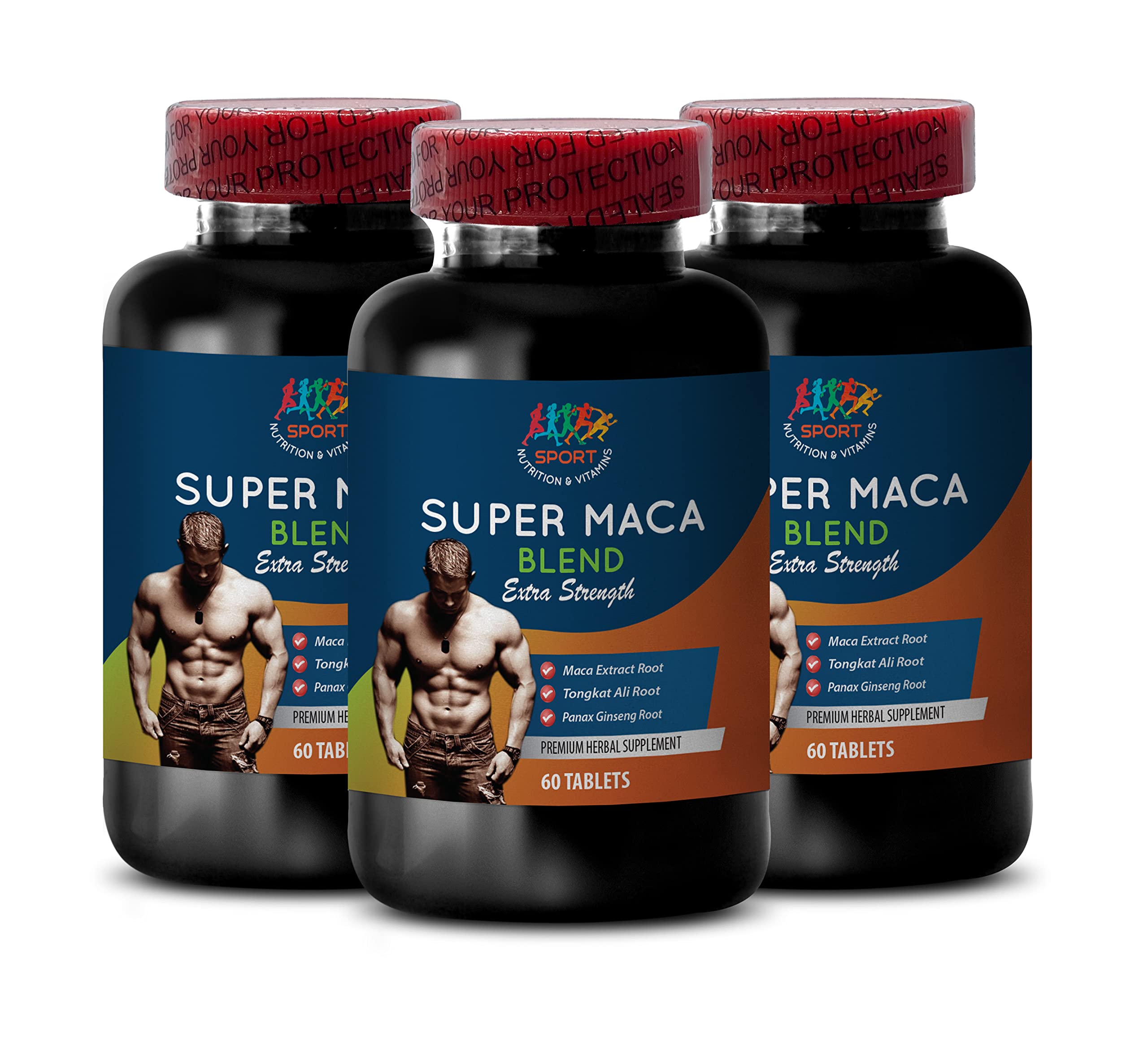 Premium Maca Root Capsules for Men & Women - Super Maca Blend with L-Arginine & Yohimbine - Extra Strength Energy & Vitality Booster - Tongkat Ali Supplement - 180 Capsules - Supports Stamina, Workout Performance & Overall Wellness