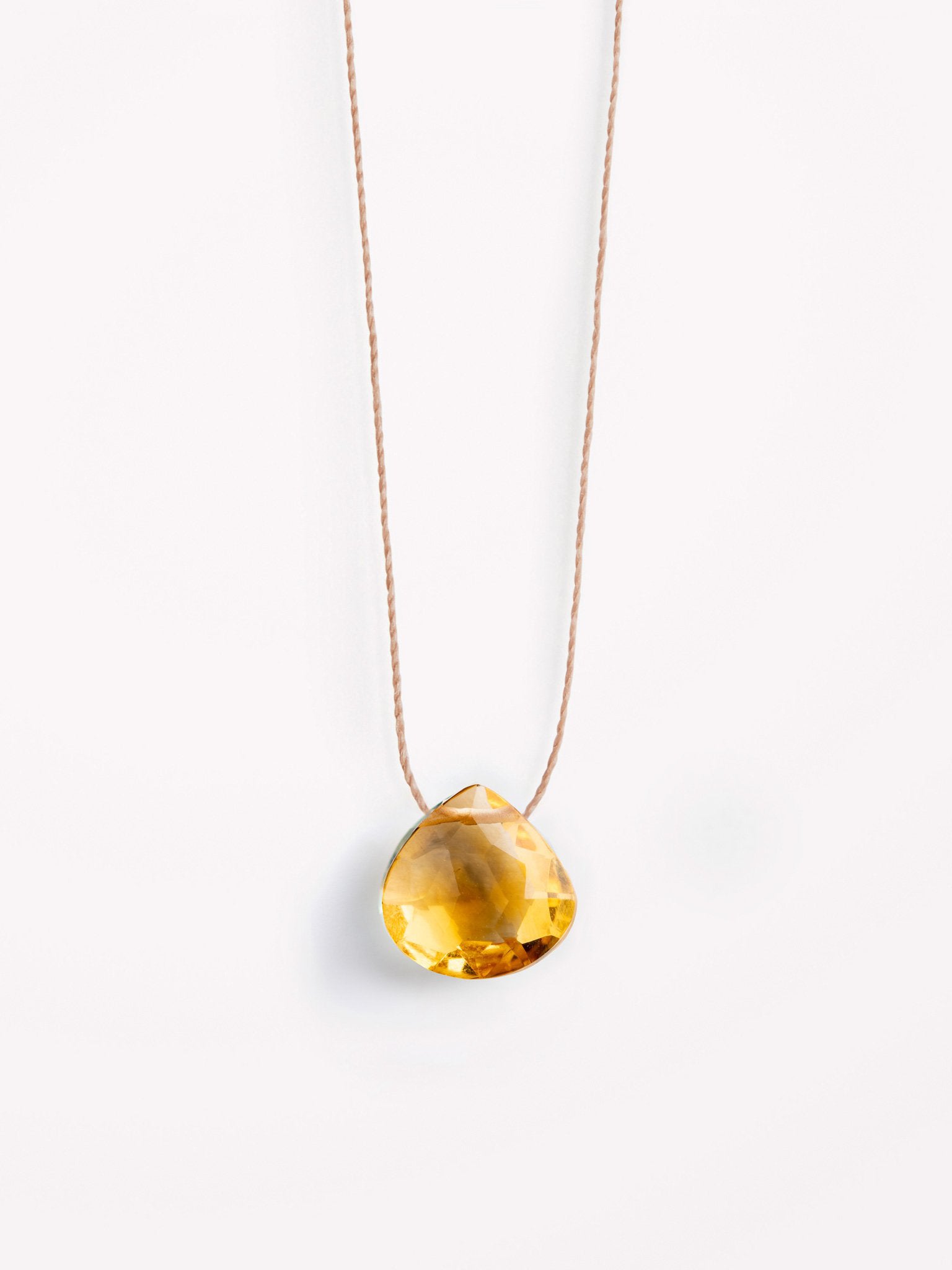 Wanderlust Life Fine Cord Necklace with Genuine Citrine Gemstone - Perfect for Travel, Boho Fashion & Everyday Wear