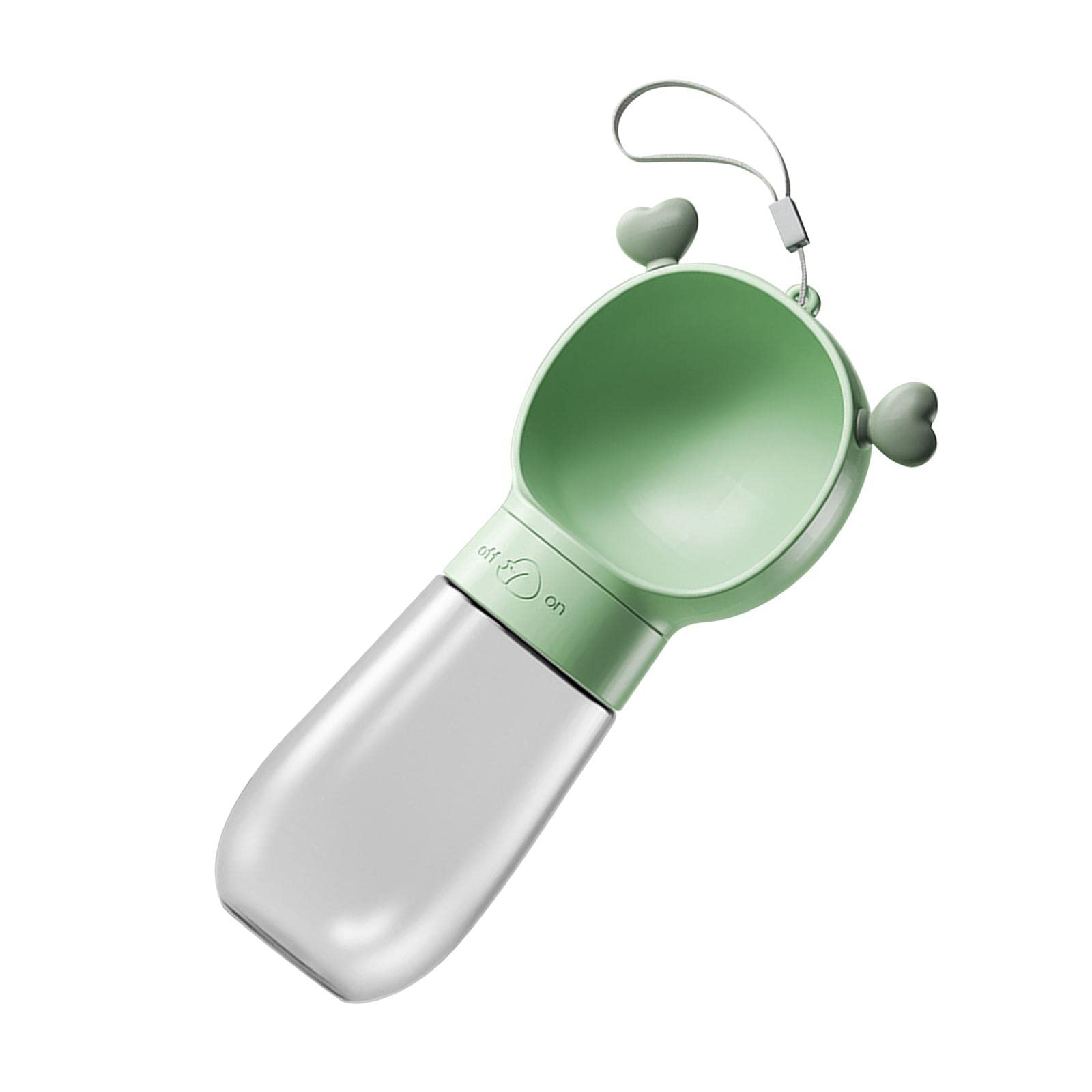 Enakshi 350ml Portable Dog Water Bottle with Bowl - Leak-Proof Travel Water Dispenser for Dogs, Green | Pet Supplies for Hiking, Walking & Outdoor Adventures