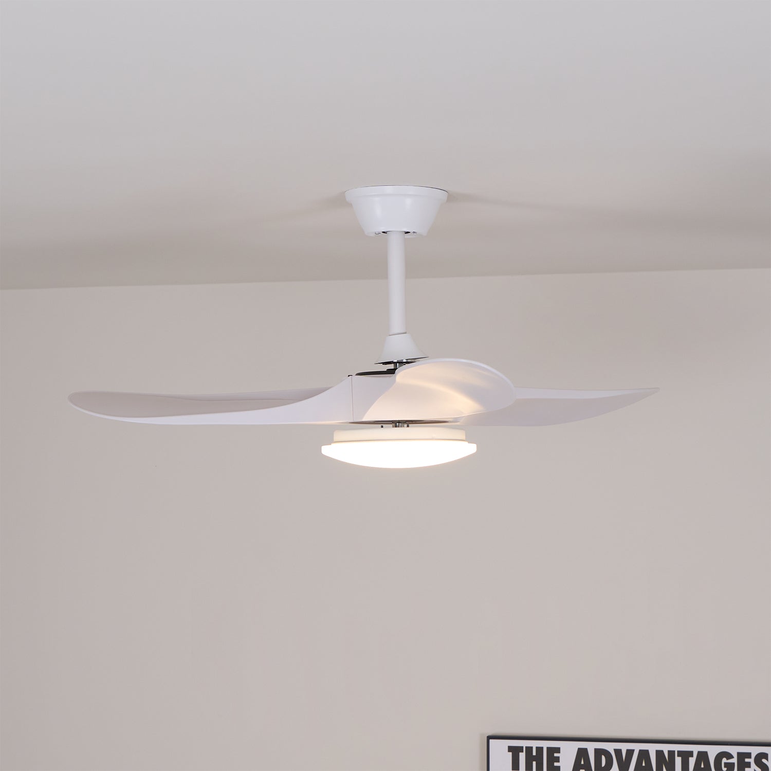 Maverick 42/52 Inch Indoor Ceiling Fan with Light Kit - Energy Efficient Quiet Blades for Bedroom, Living Room & Office
