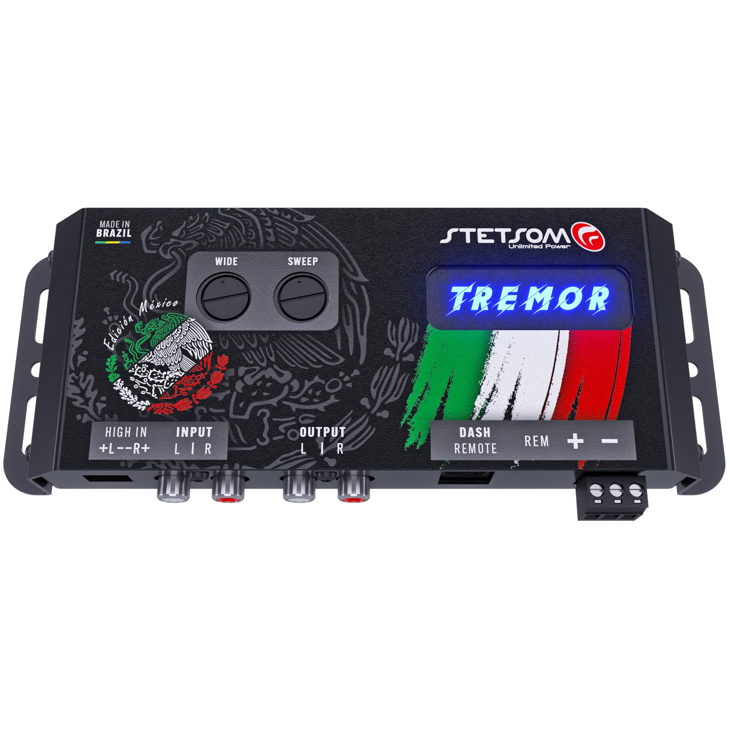 Stetsom Tremor Bass Restoration Processor - Car Audio Bass Booster & Expander with Remote Control | Enhance Your Car Audio System for Deep Bass (No Mexico Sticker) | Perfect for Car Enthusiasts & Road Trips