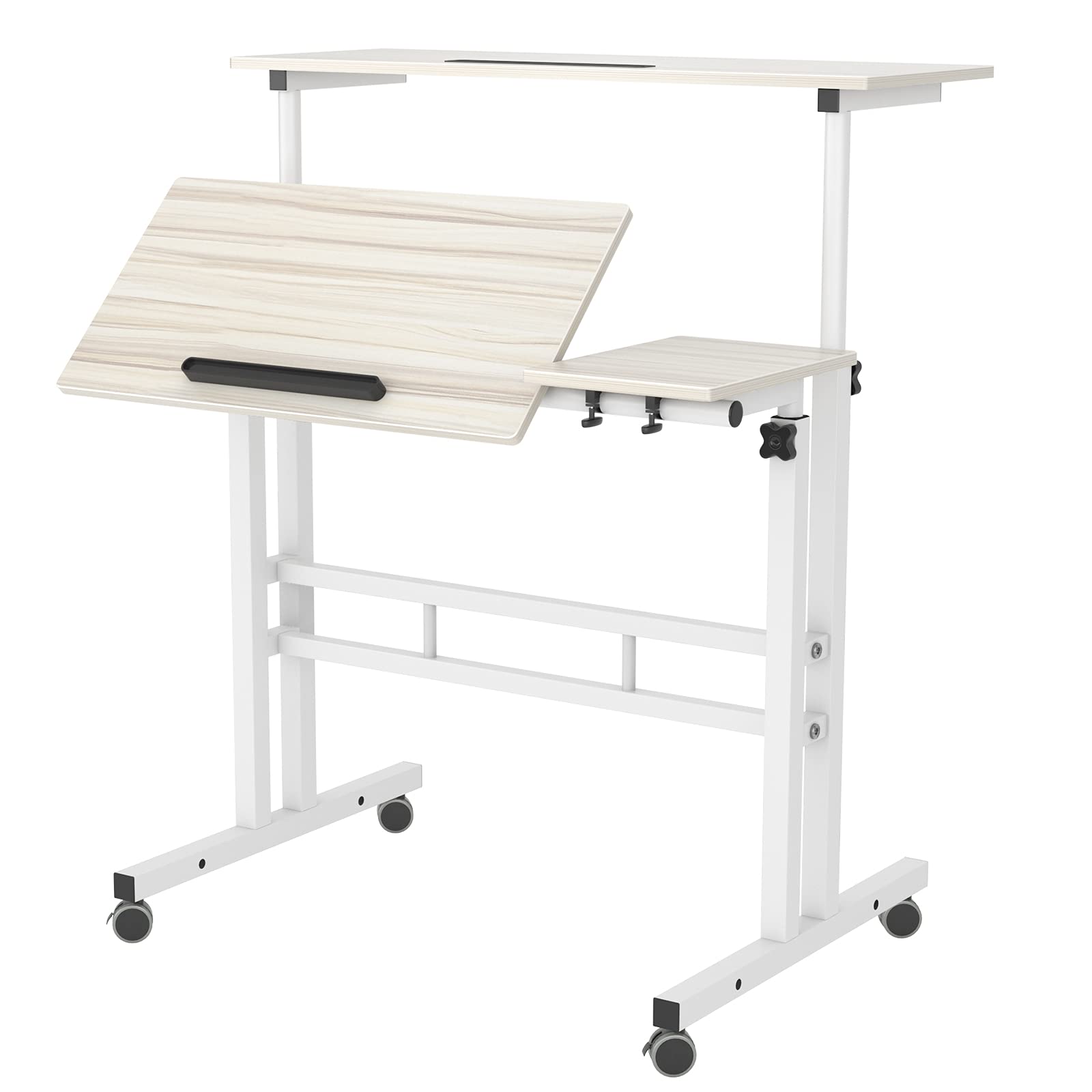 Adjustable Mobile Standing Desk with Wheels - 31.5