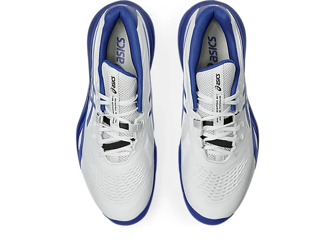 ASICS Men's Gel Resolution X Tennis Shoes - White/Dark Cobalt - High-Performance Court Sneakers for Competitive Play & Training