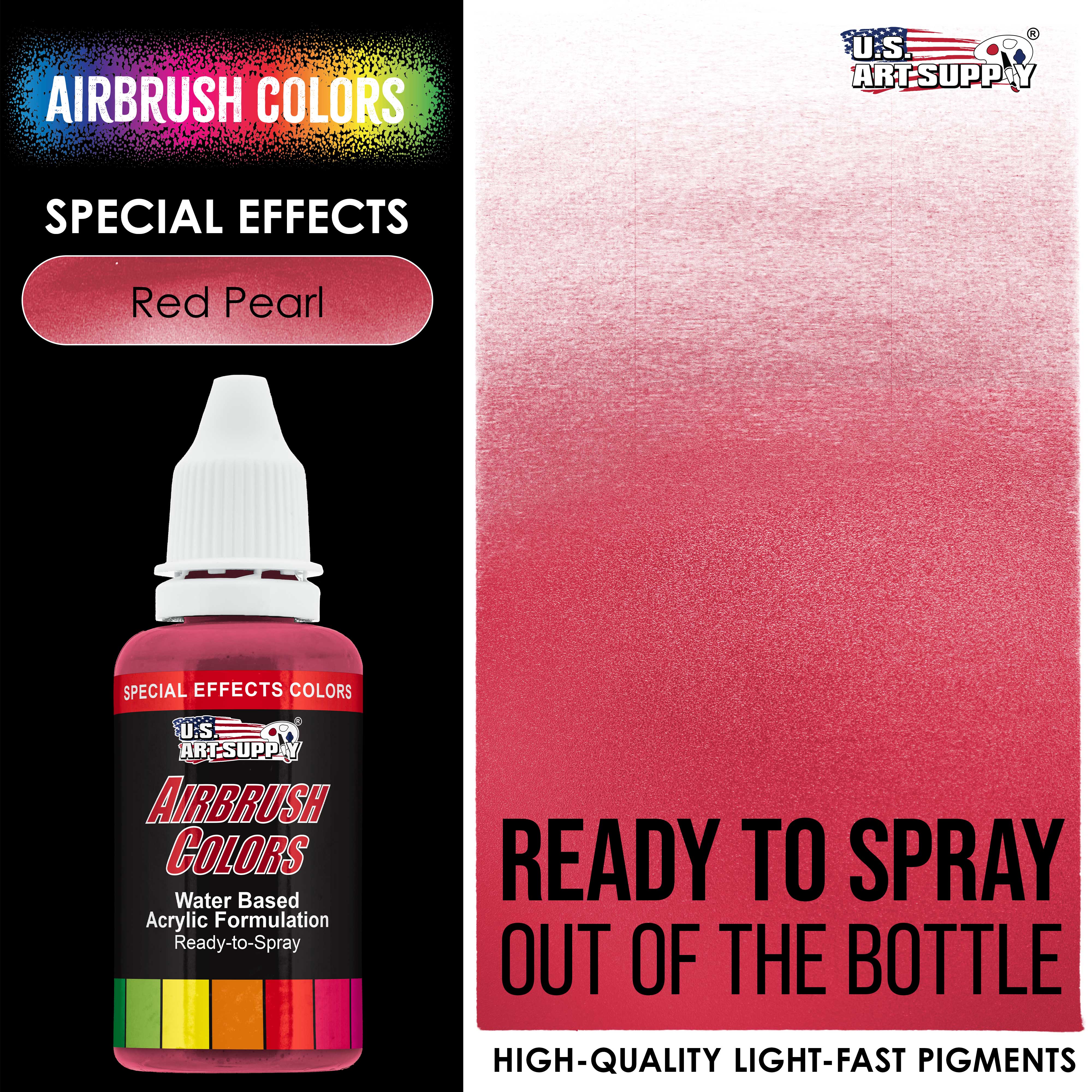 Red Pearl Pearlized Special Effects Acrylic Airbrush Paint - 1 oz Bottle for Model Cars, Cosplay & Nail Art | High-Quality Airbrush Paint for Hobbyists & Professionals