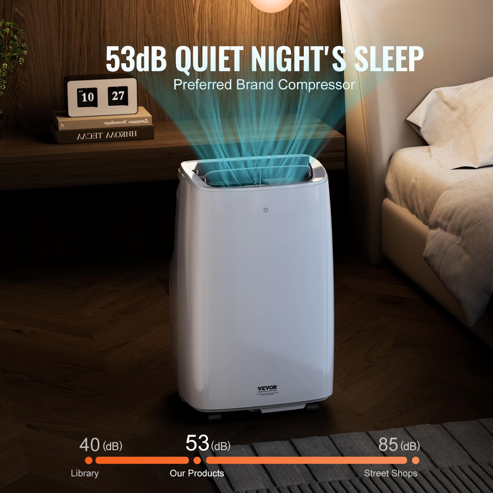 VEVOR 12,000 BTU Portable Air Conditioner - 3-in-1 Cooling, Dehumidifier & Fan for Rooms up to 550 sq.ft - Includes Remote & Window Kit - Perfect for Bedrooms, Living Rooms & Home Offices